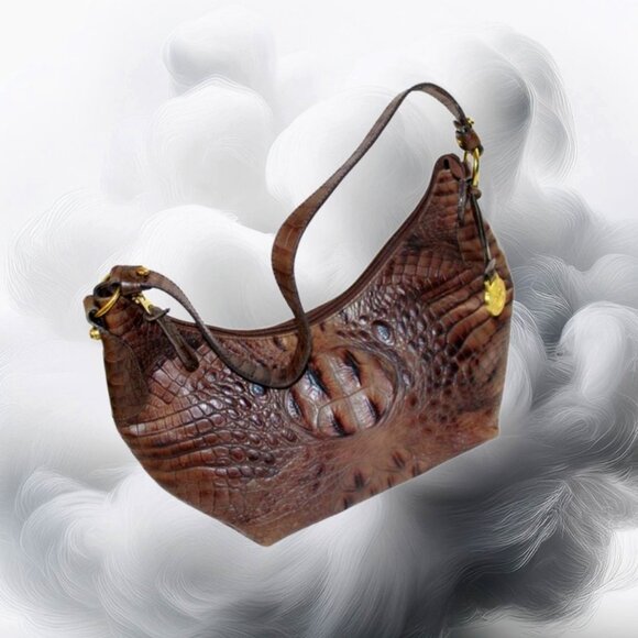 Brahmin Handbags - Brahmin Crocodile Cashew Melbourne Leather Shoulder Bag